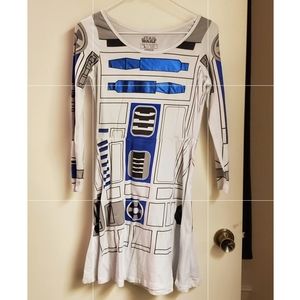 R2D2 Modcloth Star Wars long sleeve dress Size S